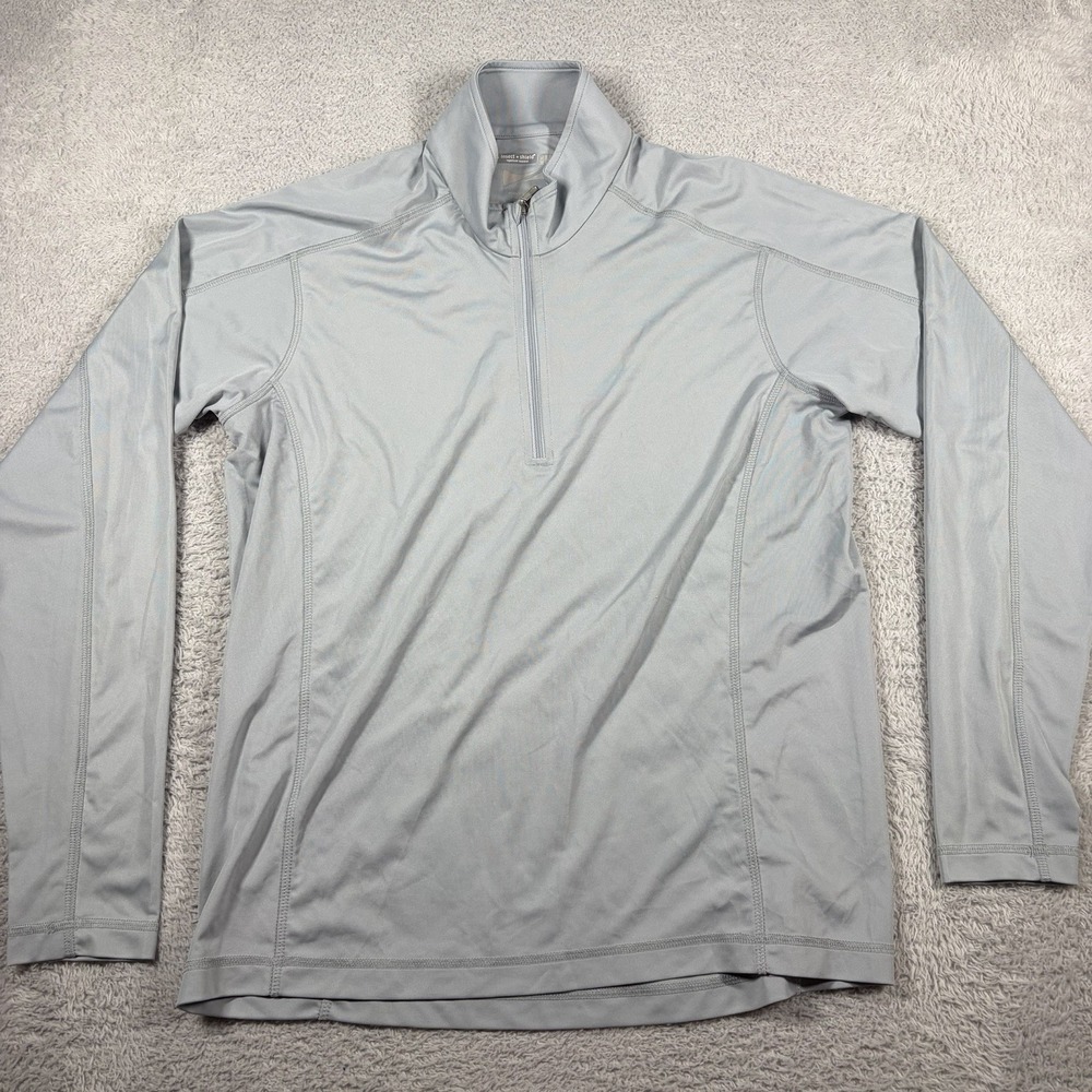 Insect Shield Quarter Zip Performance Shirt Mens Medium Gray Mist Syntrel